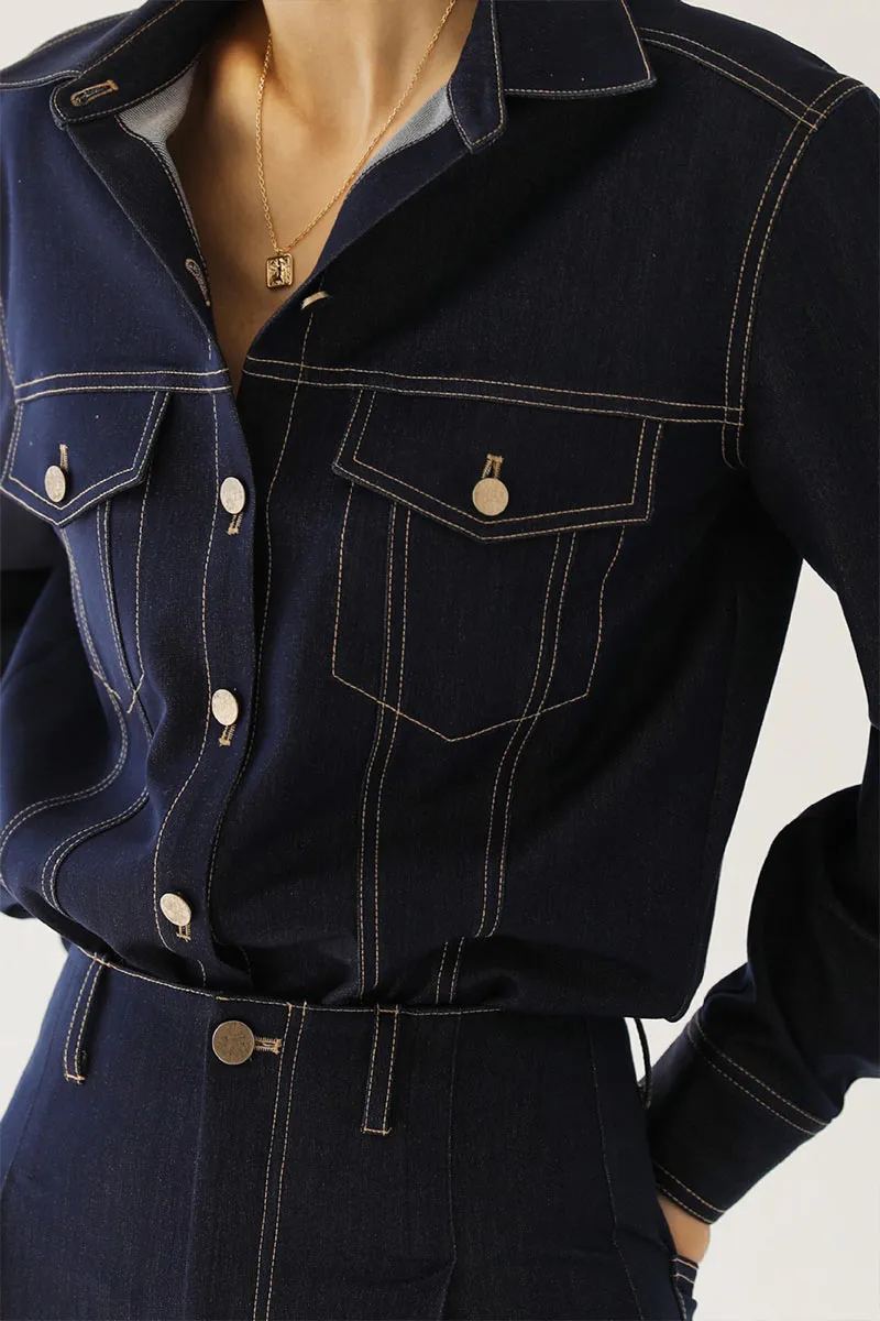 TK0478 Retro Denim Shirt