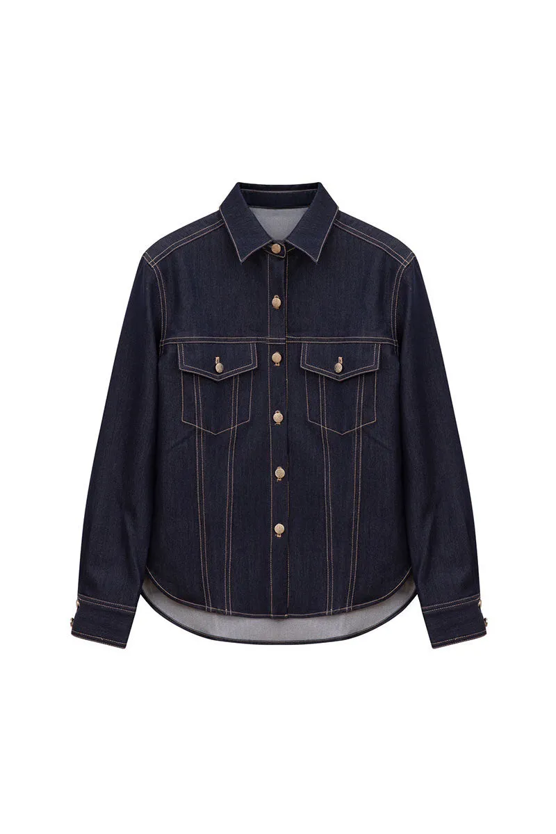 TK0478 Retro Denim Shirt