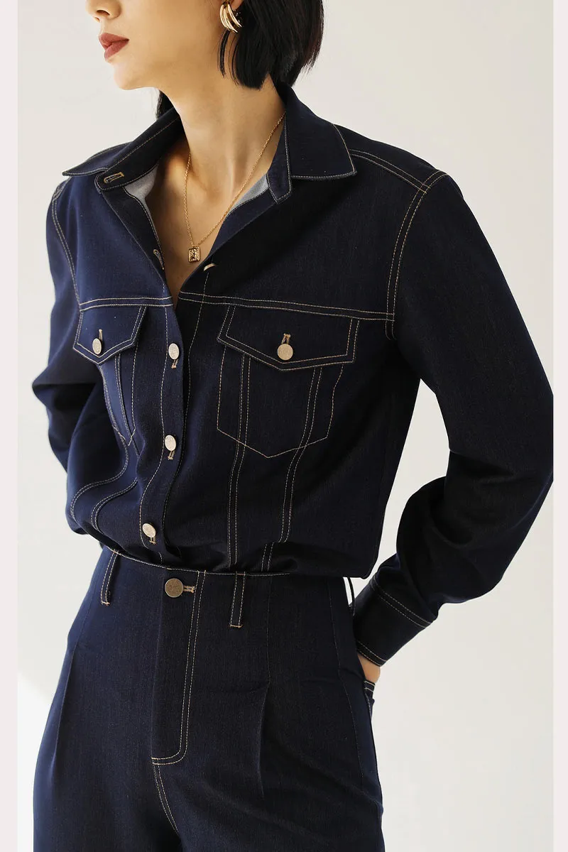 TK0478 Retro Denim Shirt