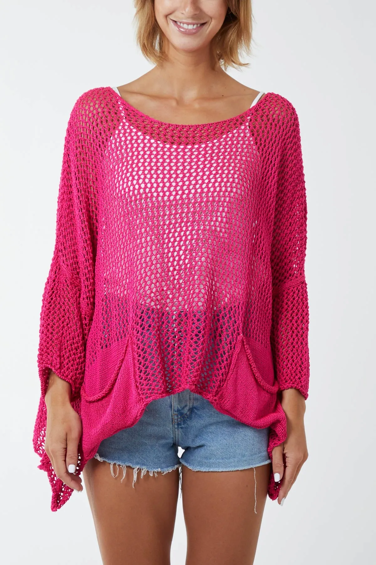 Two Pocket Crochet Blouse