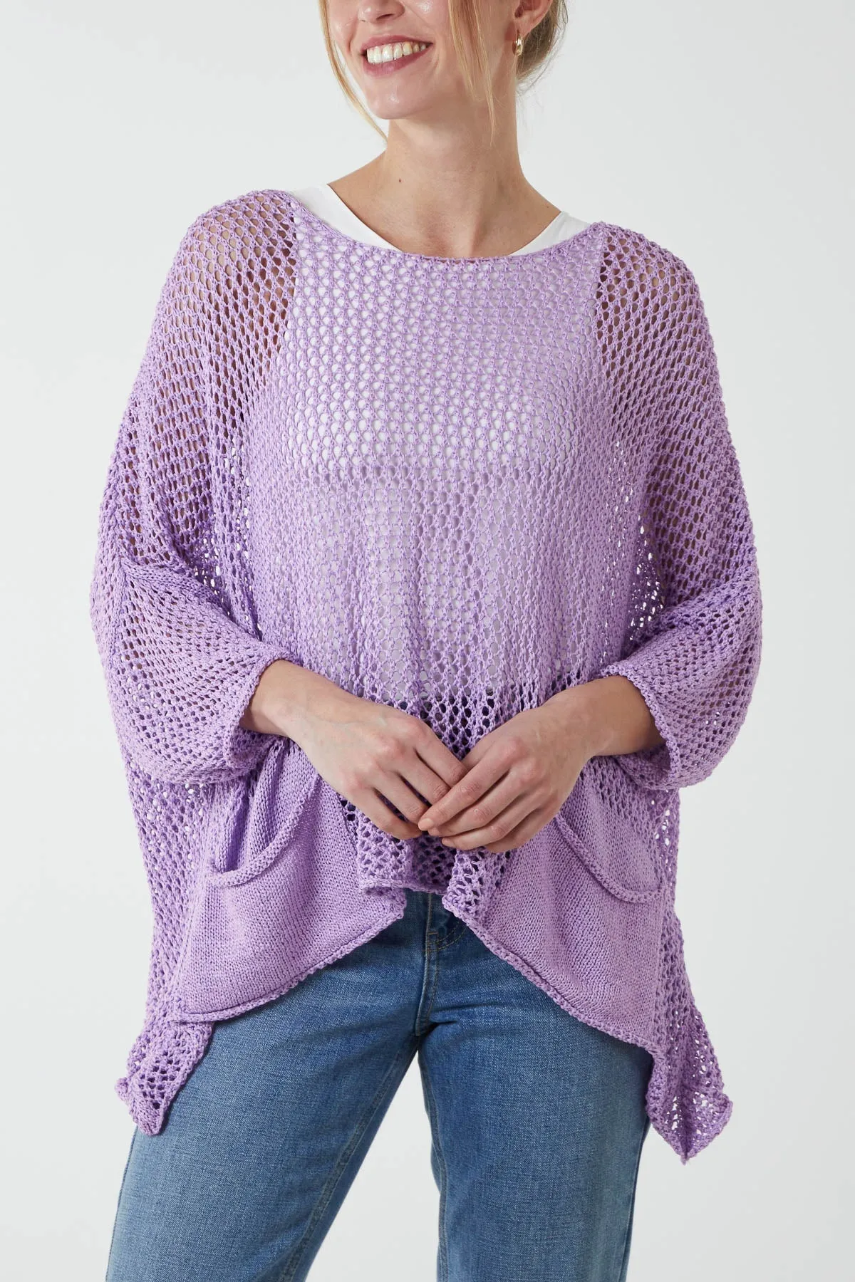 Two Pocket Crochet Blouse