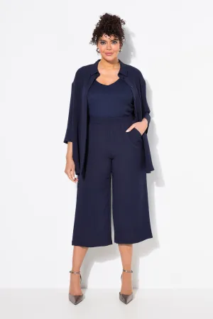Ulla Popken Wide Leg Culottes in Navy