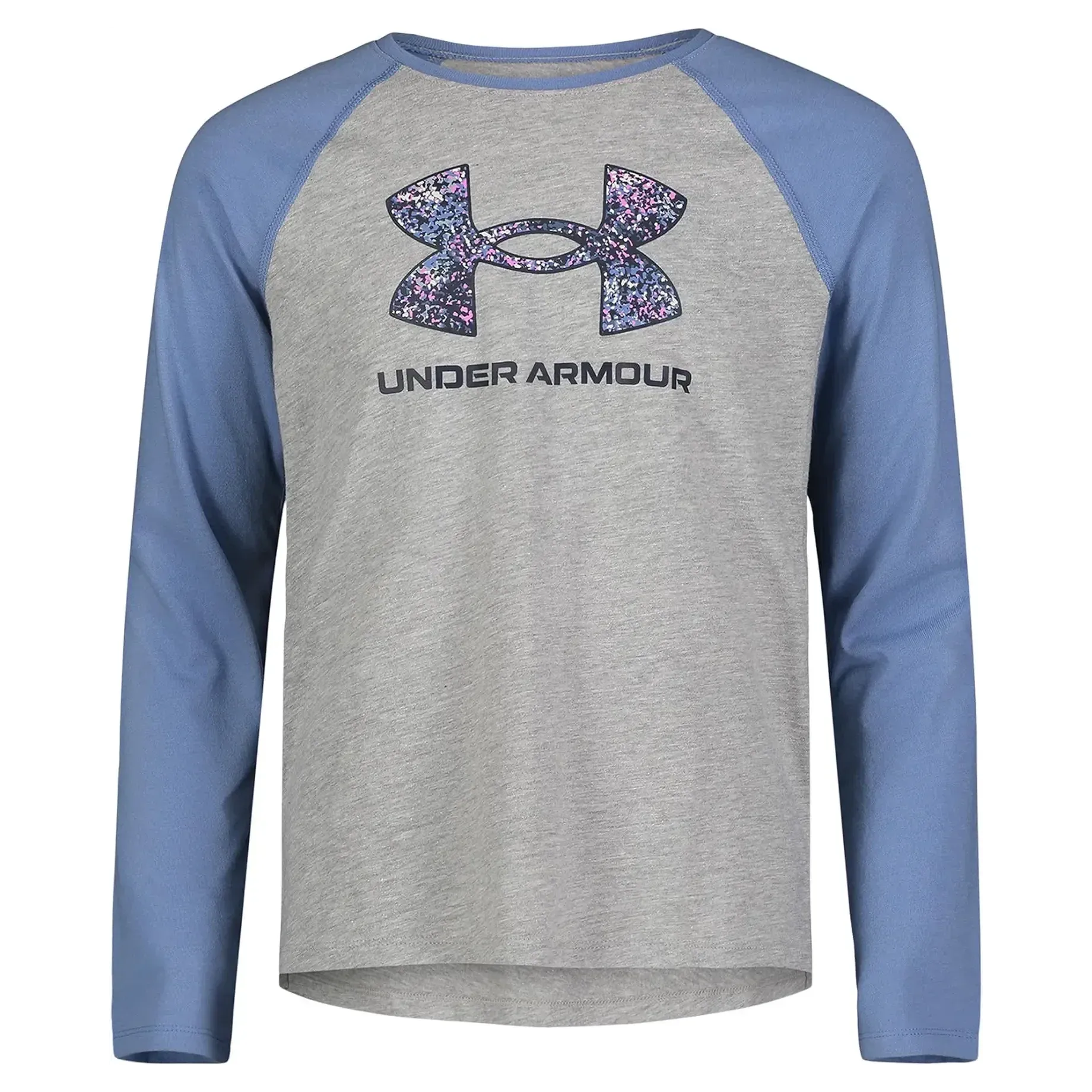 Under Armour Youth Girl's UA Cloud Speckle Icon Tee - Mod Gray