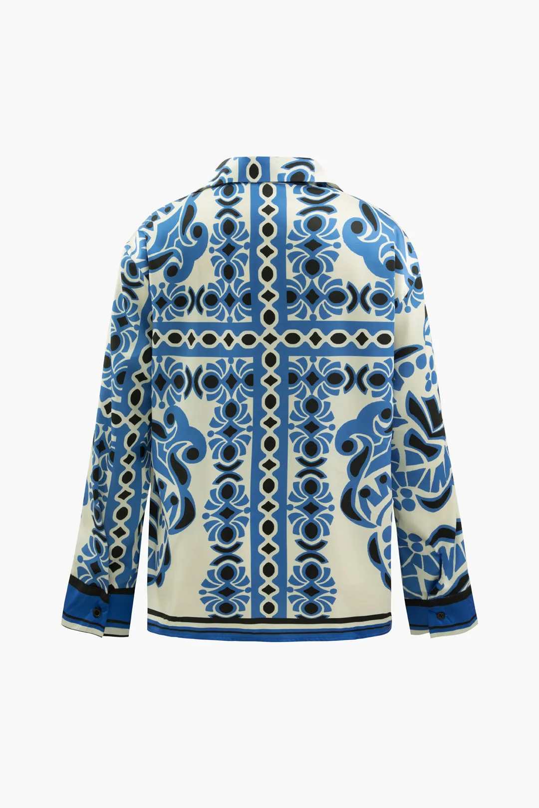 Whitney - Unique Printed Pocket Woman's Long Sleeve Shirt