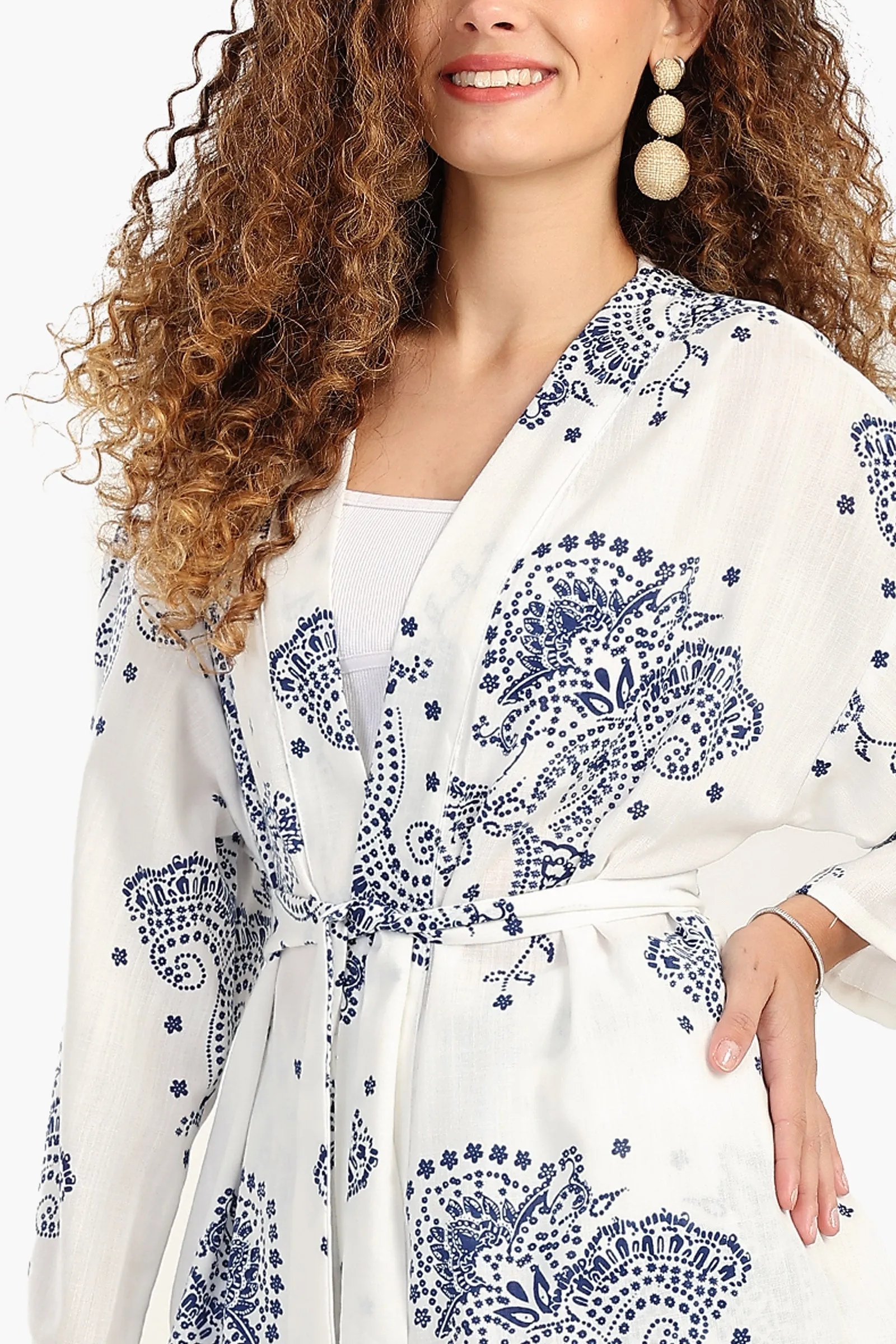 Wide Long Sleeves Kimono