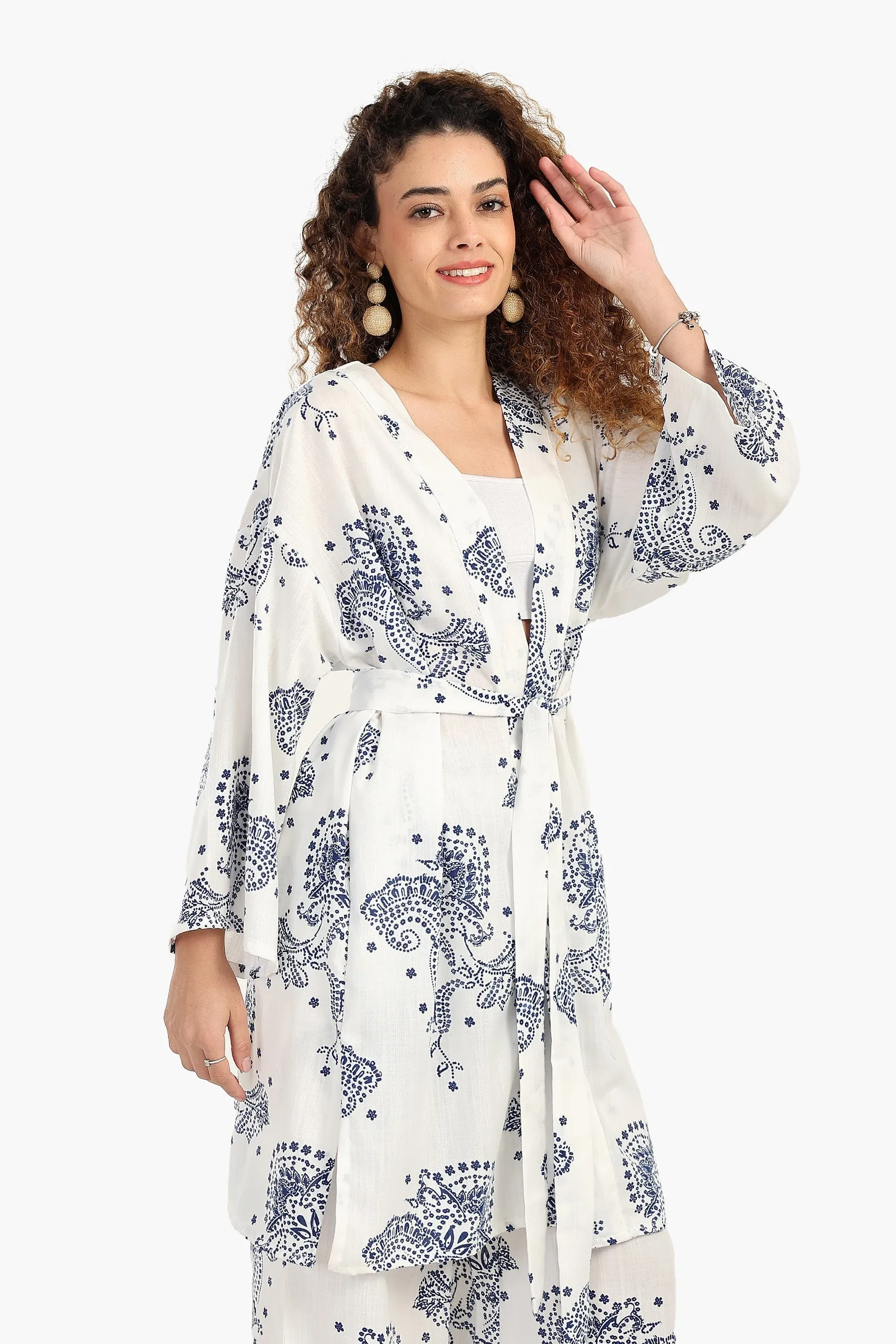 Wide Long Sleeves Kimono