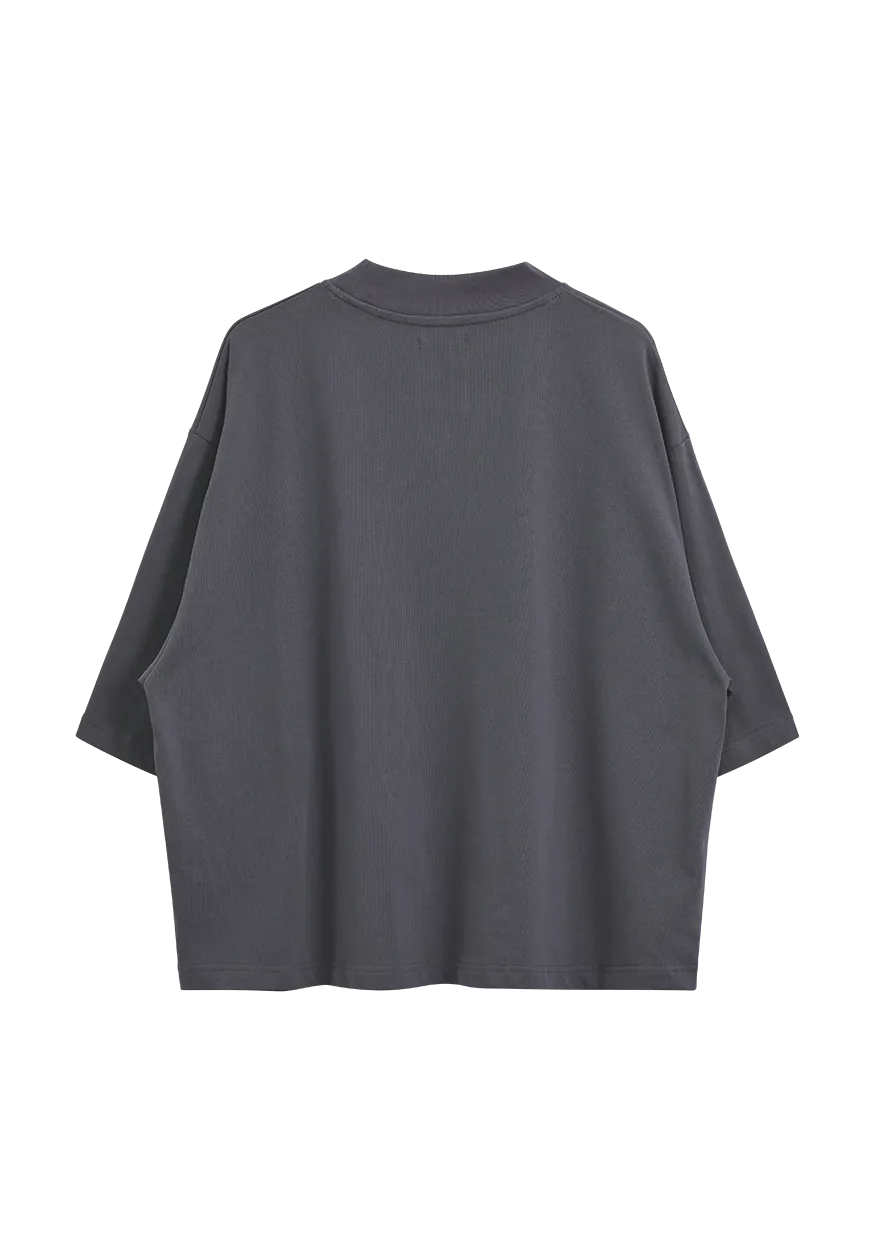 Wide Tee Charcoal