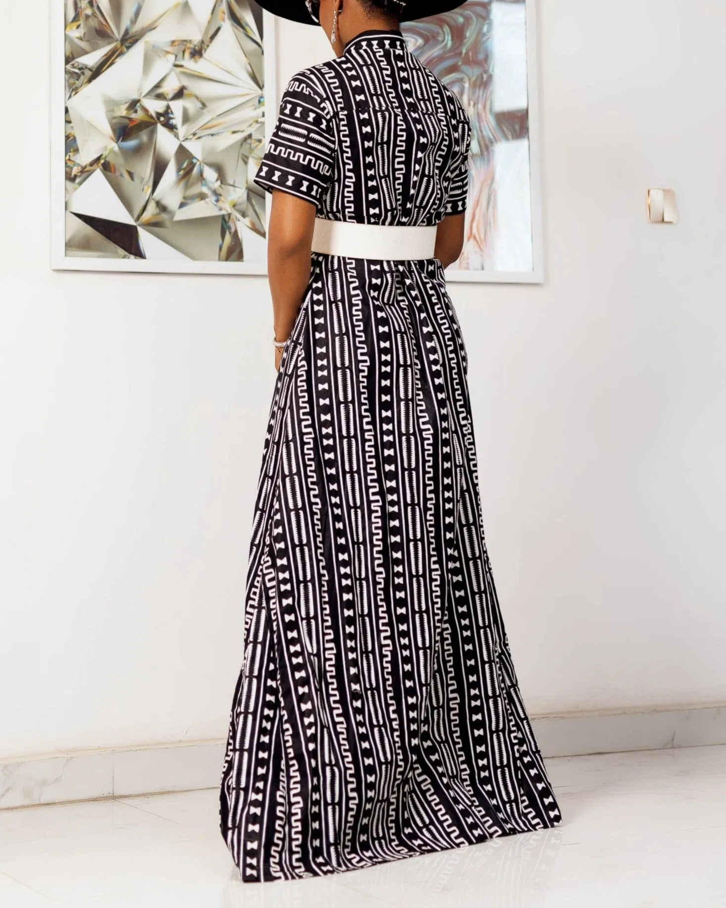Women's Casual Print Kaftan Maxi Dress