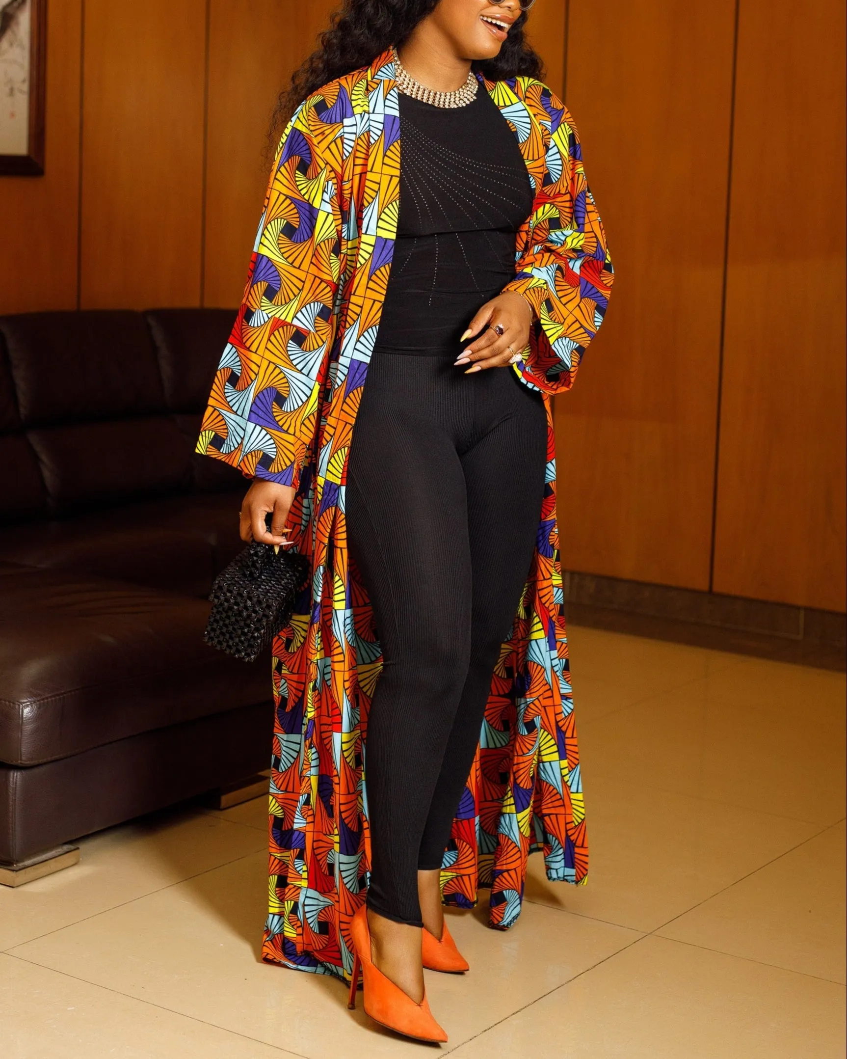 Women's Casual Print Loose Kimono
