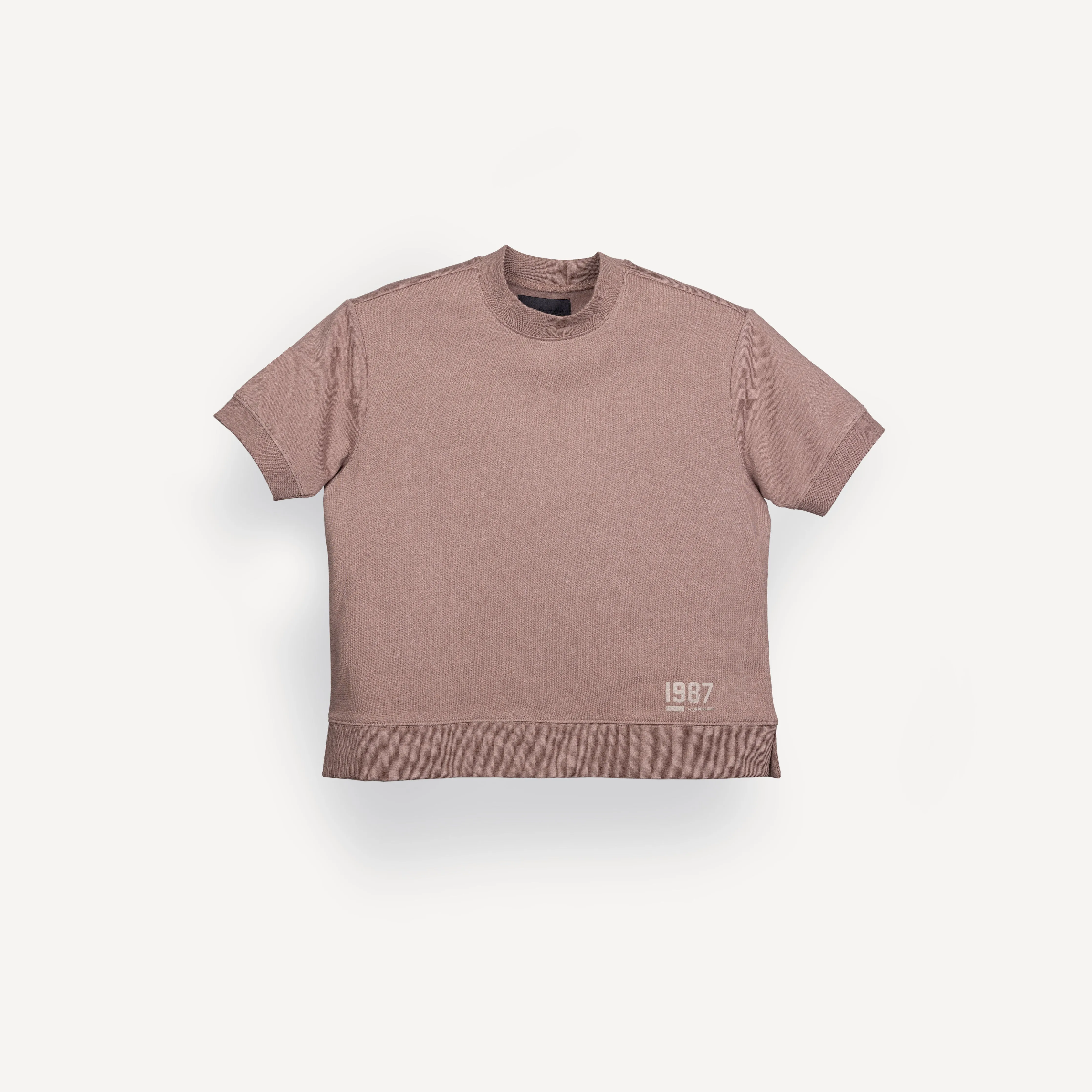 Womens Oversized Fleece Tee Shirt - Antler