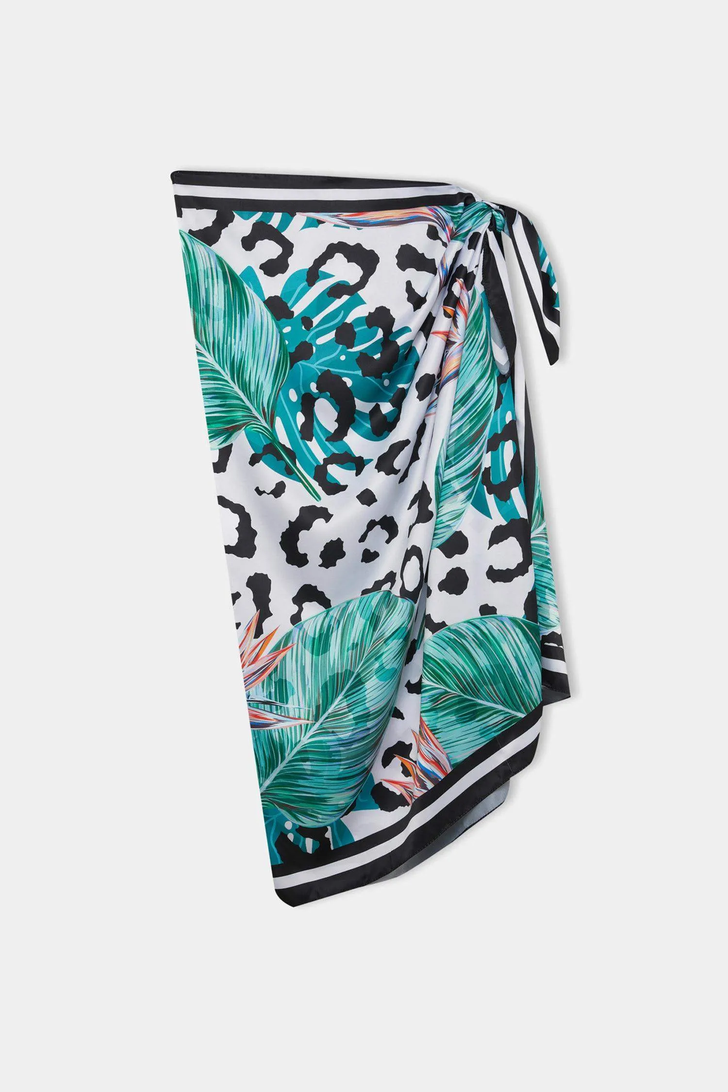 Women's Zebra Patterned Long Pareo