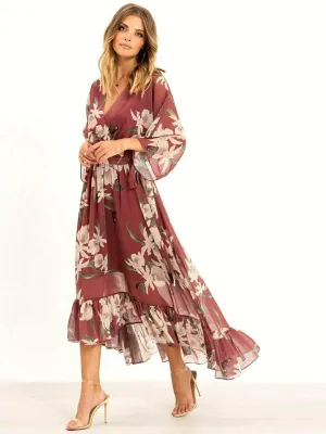 YASMINE™ - Elegant Kimono Midi Dress