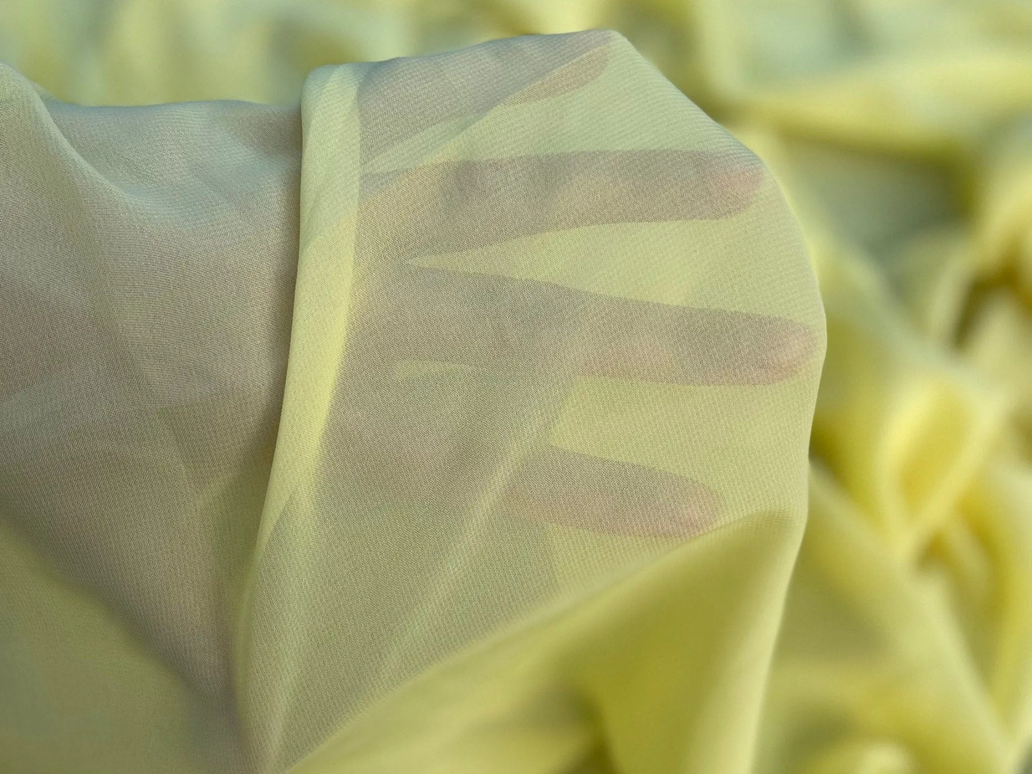Yellow Chiffon Fabric