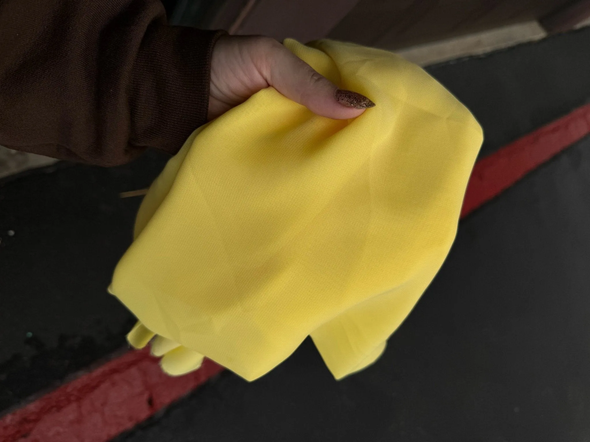 Yellow Chiffon Fabric