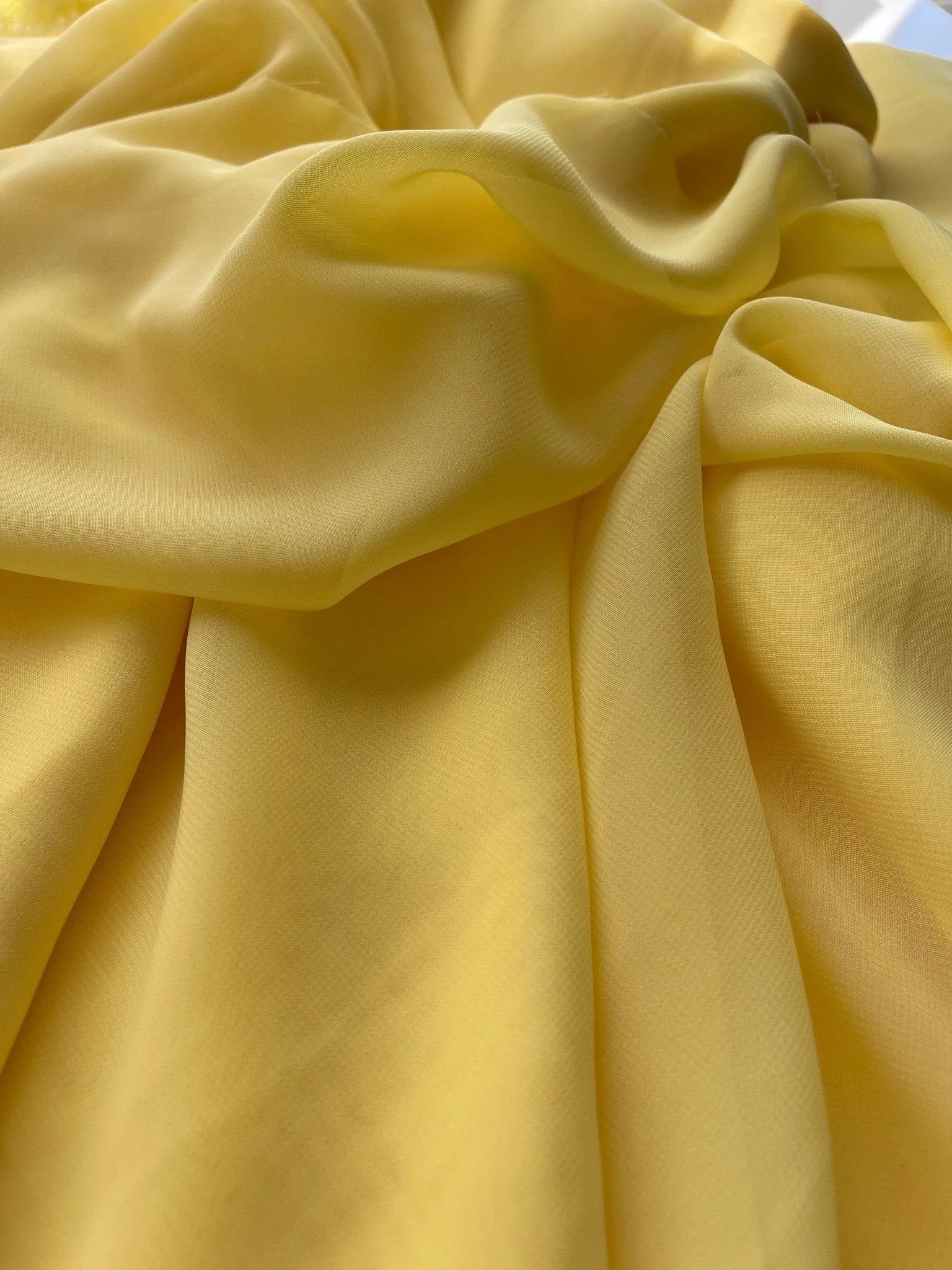 Yellow Chiffon Fabric