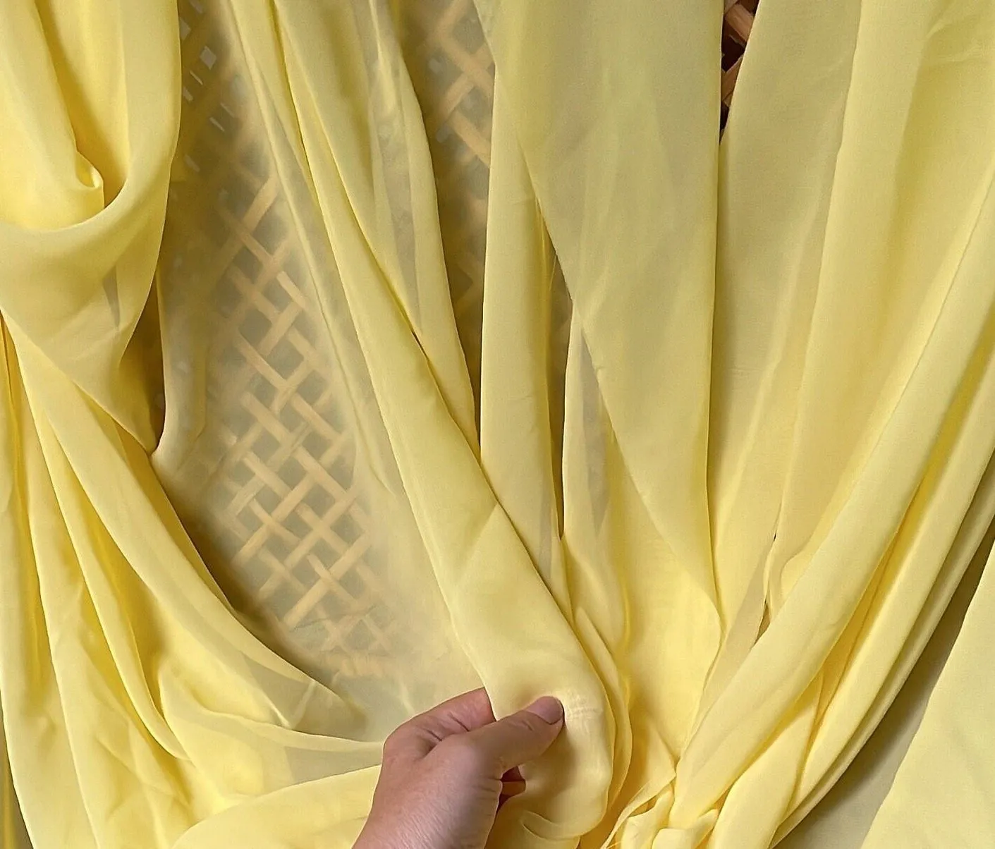 Yellow Chiffon Fabric