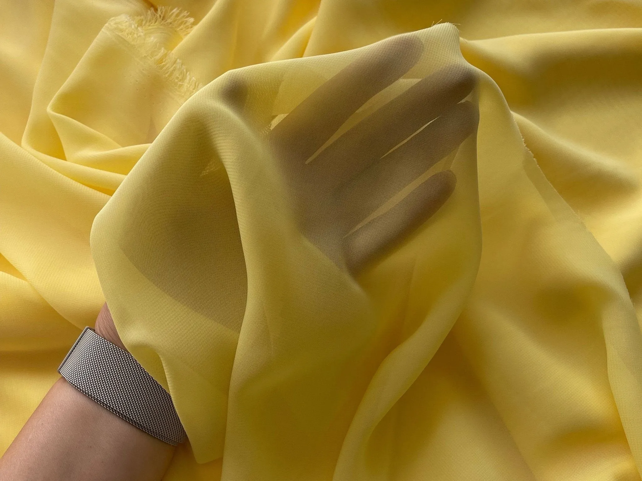 Yellow Chiffon Fabric