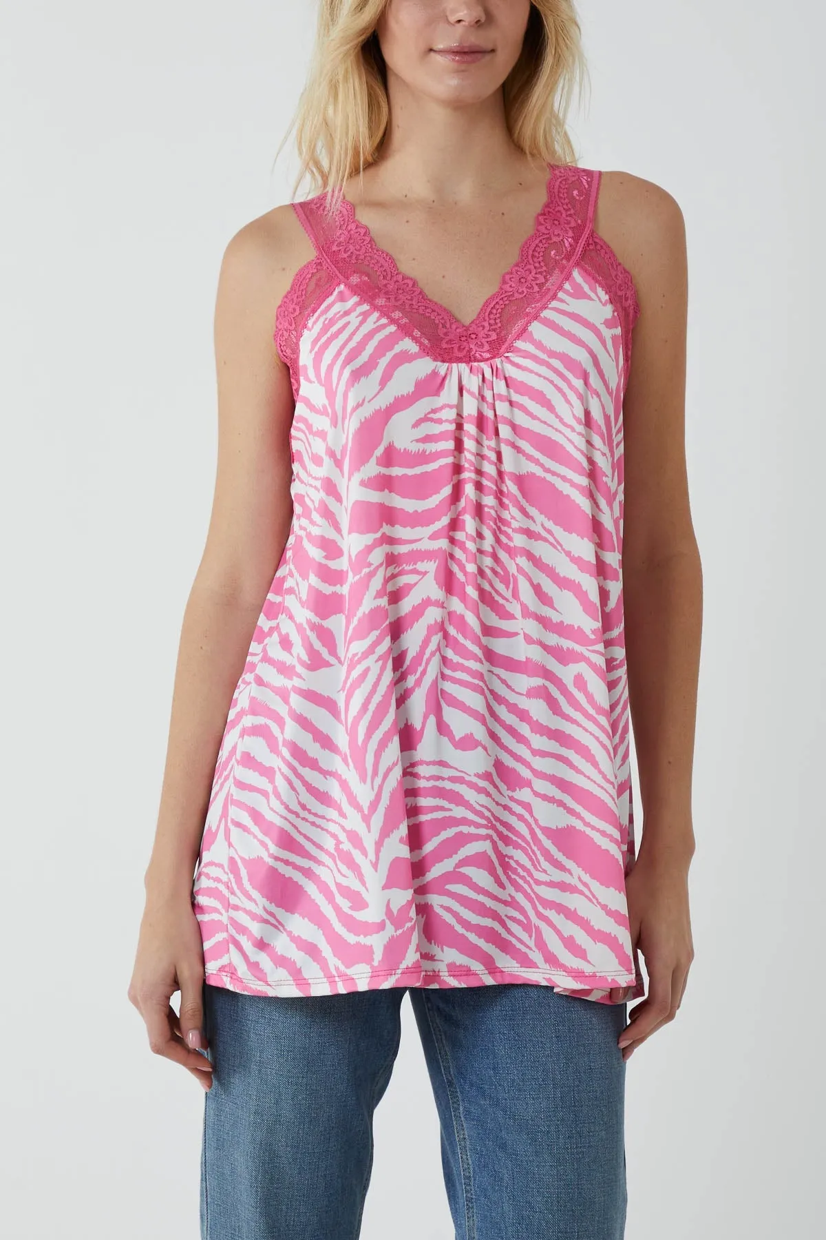 Zebra Lace Cami Vest